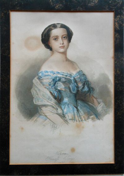 Atelier de restauration de documents d'arts graphiques, aquarelle de Winterhalter