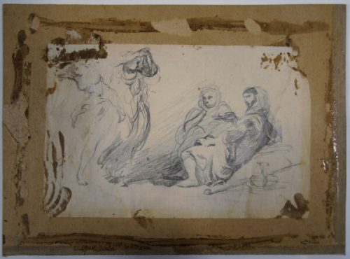 Dédollage et restauration d'un dessin de Delacroix ?