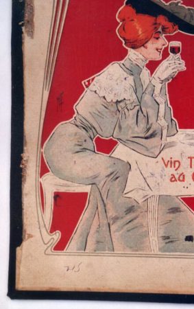 Publicité pour la marque Dubonnet avant restauration