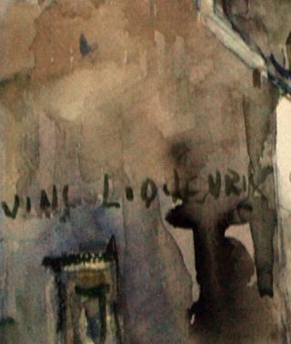 Gouache après restauration, la déchirure n'est plus visible.