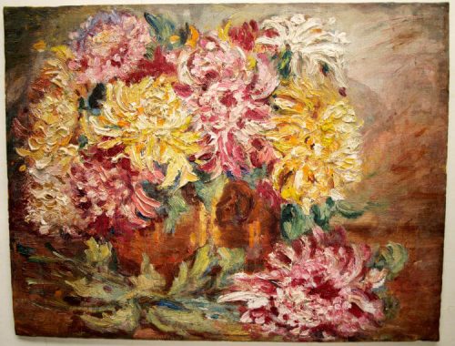 Restauration de peinture à l'huile sur carton et papier.