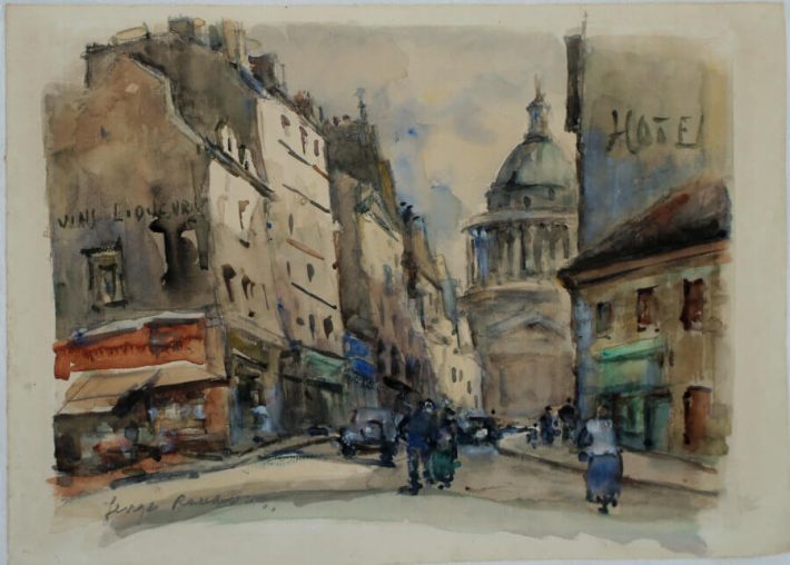 Restaurateur de papiers anciens, cas d'une gouache avec des déchirures