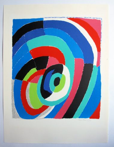Restauration d'une sérigraphie sur papier de linters de coton. Blanchiment chimique.